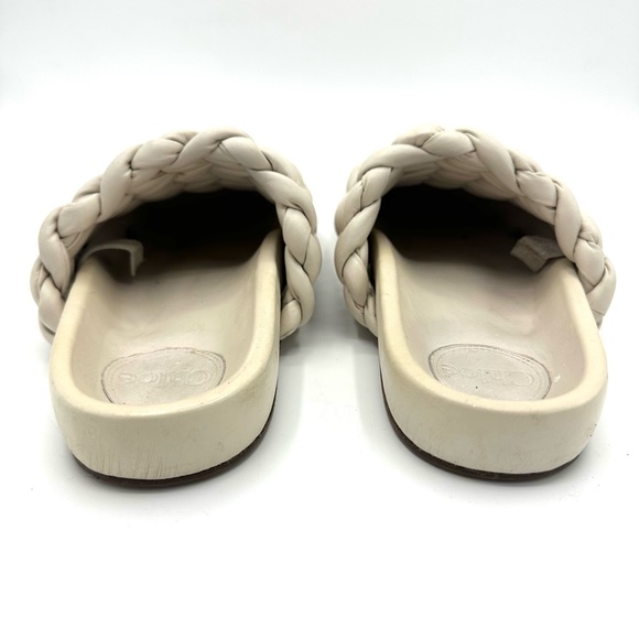 Chloé Kacey Braided Leather Mule in Eggshell Cream - Picture 7 of 11